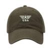 Baseball Cap Men Army Star and Bars Embroidered Washed Cotton Dad Hat Baseball Caps (Green,7 5/8) view 1