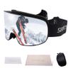 SooGree Ski Goggles,OTG Snowboard Glasses,Anti-fog Snow Sports Goggles for Men Women & Youth Polarized Winter Skiing Goggles (20518 black frame white mercury lens) view 1