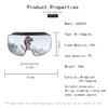 SooGree Ski Goggles,OTG Snowboard Glasses,Anti-fog Snow Sports Goggles for Men Women & Youth Polarized Winter Skiing Goggles (20518 black frame white mercury lens) view 2