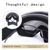 SooGree Ski Goggles,OTG Snowboard Glasses,Anti-fog Snow Sports Goggles for Men Women & Youth Polarized Winter Skiing Goggles (2085 black frame gray lens) view 4
