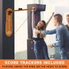 SITOO Ring Toss Game for Adults, Outdoors Games, Wall Mounted Hook and Ring Game with Foldable Arm (Wood) view 2
