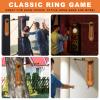 SITOO Ring Toss Game for Adults, Outdoors Games, Wall Mounted Hook and Ring Game with Foldable Arm (Wood) view 4