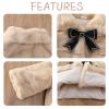 Happy Cherry Baby Girl Faux Fur Shawl for Wedding Party Christmas Gift view 3