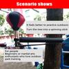 DYK&NX Wing Chun Dummy Martial Arts Training, Bundled Boxing Spinning Bar, Boxing Speed Ball, 360 Adjustable Height, for Practice, Reaction Speed Suitable Trees and Hard Objects view 3
