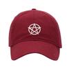 Baseball Cap Men Supernatural Pentagram Embroidered Washed Cotton Dad Hat Baseball Caps (Red,7 5/8) view 1