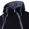 Maiyifu-GJ Men Slim Fit Athletic Pullover Hoodies Fleece Unique Zipper Hooded Sweatshirt Casual Lightweight Drawstring Hoodie (Black,Medium) view 3