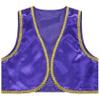 Manyakai Boys Arabian Prince Tops Waistcoat Vest Kids Fairy Tale Dramas Stage Performance Fancy Dress Ups Purple 16 Years view 1