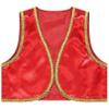 Manyakai Boys Arabian Prince Tops Waistcoat Vest Kids Fairy Tale Dramas Stage Performance Fancy Dress Ups Red 16 Years view 1