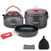 Alocs Camping Cookware Set - Lightweight Camping Cookware Mess Kit - Camping Pots and Pans Set - Camping Cooking Gear with Portable Carry Bag for Outdoor Backpacking Hiking and Picnic view 1