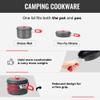 Alocs Camping Cookware Set - Lightweight Camping Cookware Mess Kit - Camping Pots and Pans Set - Camping Cooking Gear with Portable Carry Bag for Outdoor Backpacking Hiking and Picnic view 3