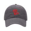 Baseball Cap Men Serpent Dragon Embroidered Washed Cotton Dad Hat Baseball Caps (Grey,7 5/8) view 1