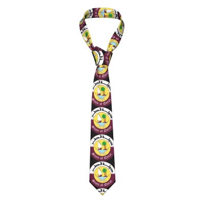 CXXYJYJ Emblem Of Qatar Womans Ties Christmas Fashion Tie Unisex Neckwears