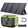 Solar-Generator-155Wh-Portable-Power-Station-with-40W-Solar-Panel-Included - 200W Backup Solar Power Generator with AC Outlets DC USB Type-C for Camping Boat Travel Outdoor Adventures Home Emergency view 1