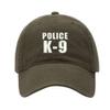 L8502-LXYB Baseball Cap Men K9 Canine Police Officer Embroidered Washed Cotton Dad Hat Baseball Caps (Green,7 5/8) view 1