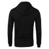 Maiyifu-GJ Men Full Zip Slim Fit Hoodies Casual Solid Gym Hooded Sweatshirt Long Sleeve Lightweight Hoodie With Kanga Pocket (Black,XX-Large) view 2