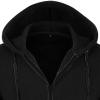 Maiyifu-GJ Men Full Zip Slim Fit Hoodies Casual Solid Gym Hooded Sweatshirt Long Sleeve Lightweight Hoodie With Kanga Pocket (Black,XX-Large) view 4