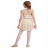 Agoky Girls Lyrical Dance Dress Sleeveless Cutout Ballet Modern Contemporary Dance Costume Gymnastic Skirt Leotard Champagne 8 Years view 4