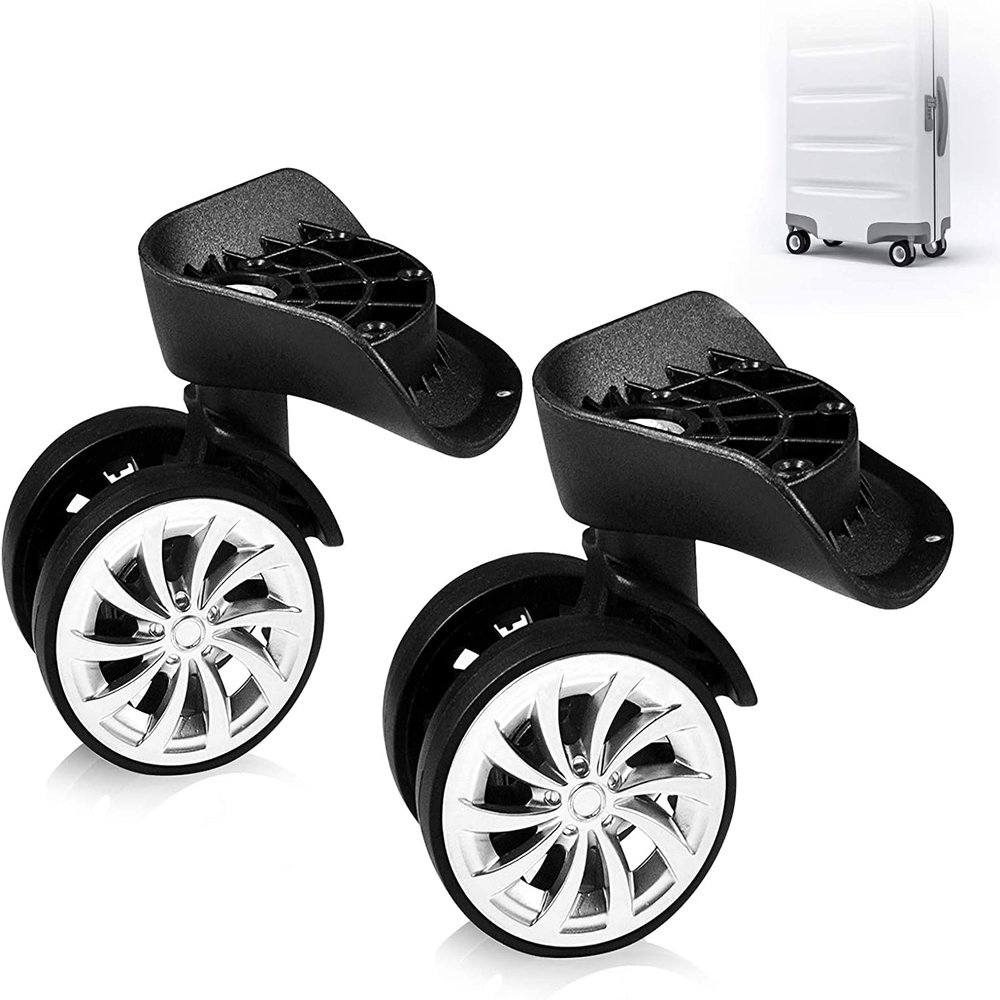LIZEALUCKY Luggage Suitcase Wheels,Pack of 2 Swivel Wheel Replacement Spinner Luggage Travel Suitcase Wheels Plastic Bearings Repair Set for Luggage Kits