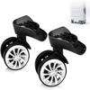 LIZEALUCKY Luggage Suitcase Wheels,Pack of 2 Swivel Wheel Replacement Spinner Luggage Travel Suitcase Wheels Plastic Bearings Repair Set for Luggage Kits view 1