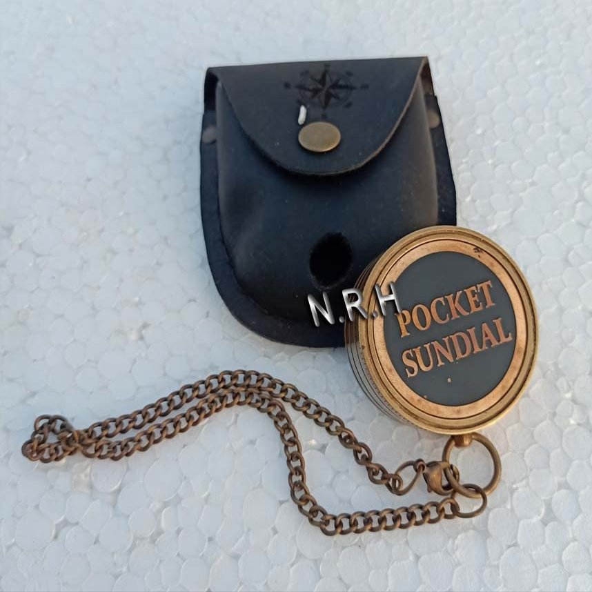 Engraved Compass, Custom Compass, Personalized | Antique Brass Pocket Compass with Leather Case for Hiking Camping Valentine's Day Gift | Groomsmen Gift