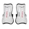 PATIKIL Soccer Shin Pads, 2 Pack Breathable PVC Sport Guard for Adult, White view 1