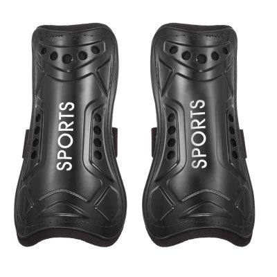 PATIKIL Soccer Shin Pads, 2 Pack Breathable PVC Sport Guard for Adult, Black