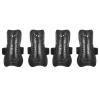 PATIKIL Soccer Shin Pads Size S, 4 Pack Breathable PVC Sport Guard for Youth, Black