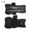 PATIKIL Soccer Shin Pads Size S, 4 Pack Breathable PVC Sport Guard for Youth, Black view 3