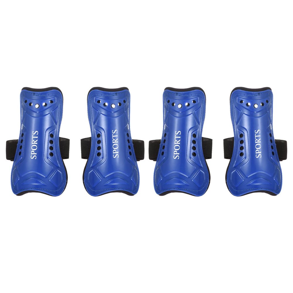 PATIKIL Soccer Shin Pads Size S, 4 Pack Breathable PVC Sport Guard for Youth, Blue