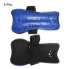 PATIKIL Soccer Shin Pads Size S, 4 Pack Breathable PVC Sport Guard for Youth, Blue view 3