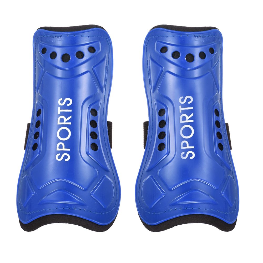 PATIKIL Soccer Shin Pads, 2 Pack Breathable PVC Sport Guard for Adult, Blue