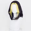 TO KU TOO YUO Cosplay Wig Future Black Golden Long Wig Heat Resistant Hair Wigs + Wig Cap view 4