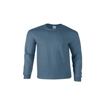 Gildan Men's G2400 Ultra Cotton Jersey Long Sleeve Tee Indigo Blue