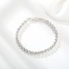 ZAHSY Cubic Zirconia Bracelet Tennis Bracelets for Women Link Silver Bracelet Silver Rhinestones Bracelet for Women Christmas Birthday Gifts view 3