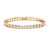 ZAHSY Gold Tennis Bracelet Cubic Zirconia Bracelets for Women Rhinestone Tennis Bracelets for Women Birthday Christmas Gifts Gold Chain Link Bracelet view 1