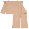 Amazon Essentials Girls' Wide-Rib Ruffle Outfit Set, Pack of 2, Light Brown, X-Small view 2