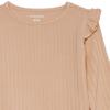 Amazon Essentials Girls' Wide-Rib Ruffle Outfit Set, Pack of 2, Light Brown, X-Small view 3