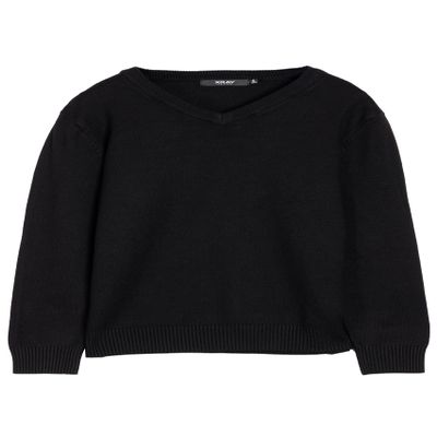 X RAY Boys School Uniform Sweater V-Neck, Big Boys' & Little Kids Youth Long Sleeve V Neck Pullover Sweater, Black, X-Large (14-16)