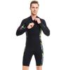 PRELGOSP Wetsuit for Men 1.5mm Neoprene Shorty Wetsuits Front Zip Stretch Wet Suit for Watersports, Paddleboarding, Sailing,Black,M view 2