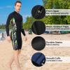 PRELGOSP Wetsuit for Men 1.5mm Neoprene Shorty Wetsuits Front Zip Stretch Wet Suit for Watersports, Paddleboarding, Sailing,Black,M view 4