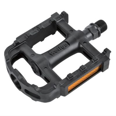 Wellgo 895DU Pedals with Reflectors Mountain Bike Pedals 9/16" Spindle for ATB and Hybrid Bicycles Bike