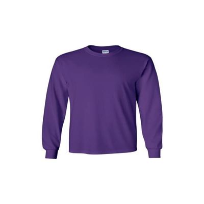 Gildan Men's G2400 Ultra Cotton Jersey Long Sleeve Tee Purple