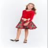 Bonnie Jean Girls 2T-16 Christmas Holiday Velvet Drop Waist Style Dress Green,red view 3