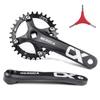 Cyclon Single Speed Square Taper Crankset, 170mm Mountain Bike Crankset with 104BCD 32T/34T/36T/38T/40T/42T Narrow Wide Tooth Round Black Chainring, Replacement for Bicycle Crank Arm Set MTB Crankset view 1