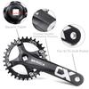 Cyclon Single Speed Square Taper Crankset, 170mm Mountain Bike Crankset with 104BCD 32T/34T/36T/38T/40T/42T Narrow Wide Tooth Round Black Chainring, Replacement for Bicycle Crank Arm Set MTB Crankset view 2