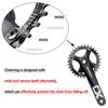 Cyclon Single Speed Square Taper Crankset, 170mm Mountain Bike Crankset with 104BCD 32T/34T/36T/38T/40T/42T Narrow Wide Tooth Round Black Chainring, Replacement for Bicycle Crank Arm Set MTB Crankset view 3