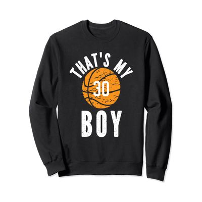 That's My Boy Jersey Number #30 Vintage Basketball Mom Dad Sweatshirt