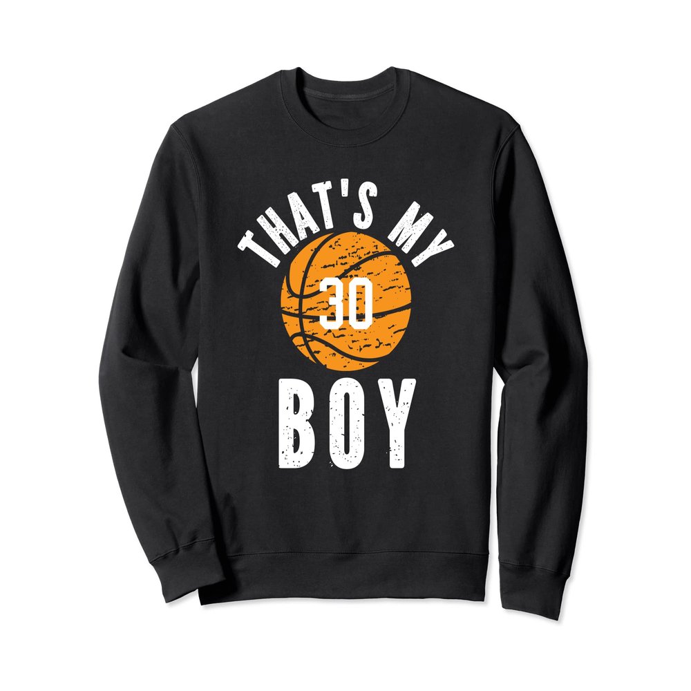 That's My Boy Jersey Number #30 Vintage Basketball Mom Dad Sweatshirt