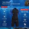 PRELGOSP Shortie Wetsuit Ladies Mens 1.5mm Front Zip Neoprene Wetsuits One Piece Short Sleeve Wet Suit Swimwear Warm Diving Snorkeling Surfing,Men Blue,M view 3
