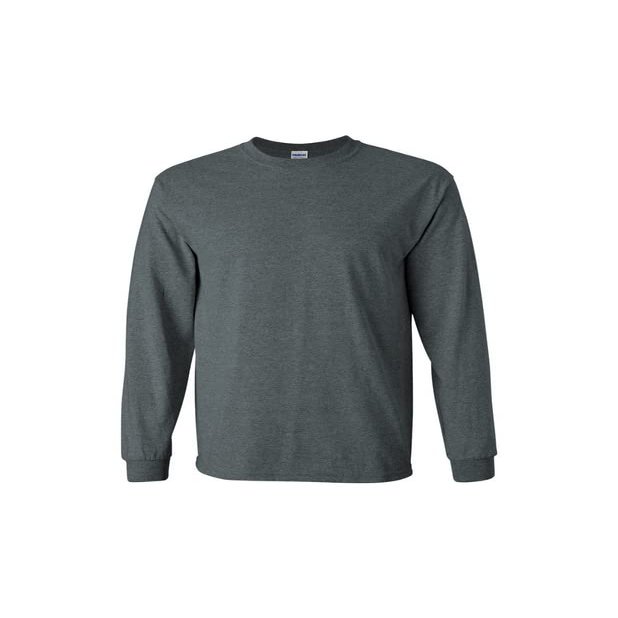 Gildan Men's G2400 Ultra Cotton Jersey Long Sleeve Tee Charcoal